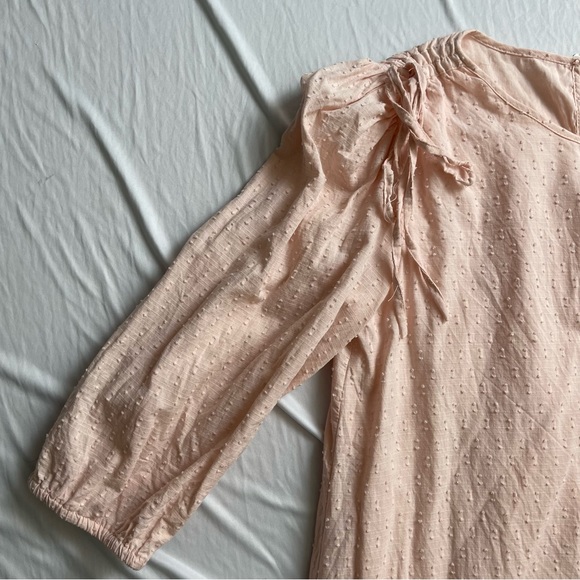 CeCe Clip Dot Ruffle Hem Dress Pink 100%cotton Summer Dress size 4 - Picture 8 of 9